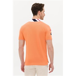 Erkek Turuncu Basic Polo Yaka Tişört