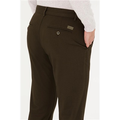Erkek Koyu Haki Kanvas Pantolon