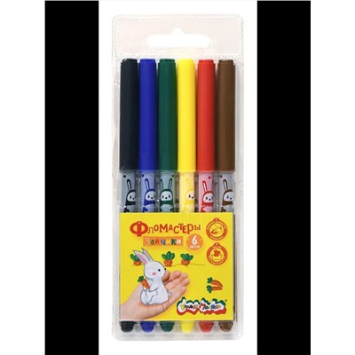 Фломастеры 6 цветов 60952