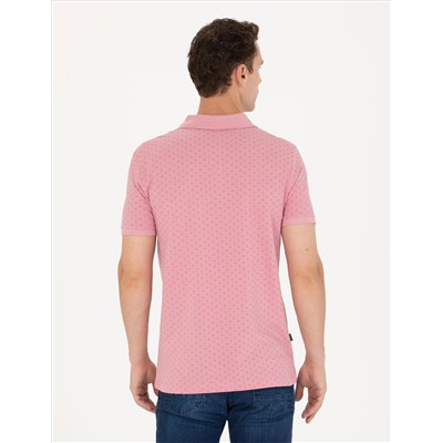 Pembe Slim Fit Polo Yaka Tişört