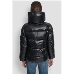FUNNEL-NECK LIGHTWEIGHT PUFFER JACKET