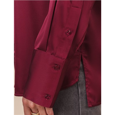 Блузка из сатина с эластаном