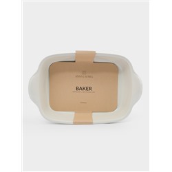 Форма для запекания, 29х22 см, керамика, прямоугольная, молочная, Baker