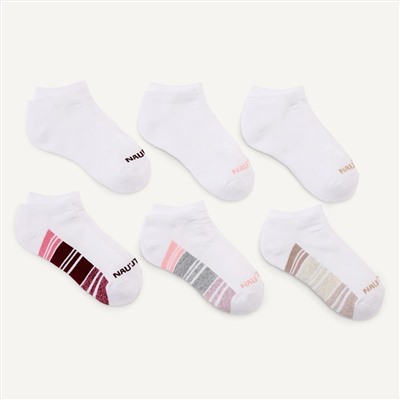 NAUTICA   Womens Athletic Low Cut Socks, 6-Pack