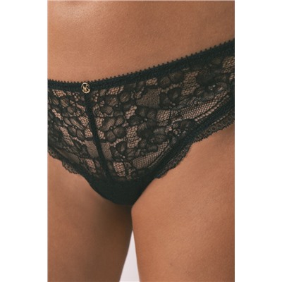 Tanga encaje negro