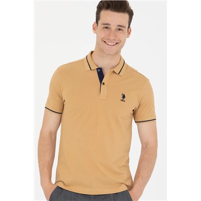 Erkek Camel Basic Polo Yaka Tişört