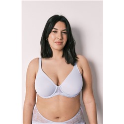 Sujetador reductor microfibra y encaje azul REAL