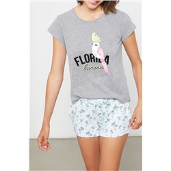 Camiseta Cylia Gris jaspeado