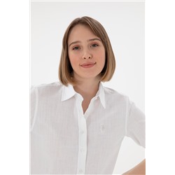 Kadın Beyaz Uzun Kollu Basic Gömlek