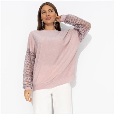 Свитшот нарядный, Роскошь без пафоса (розовый)