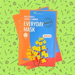 Collagen & Canola Flower Everyday Mask (10ea), Питательная маска с коллагеном и экстрактом рапса
