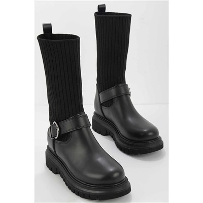 Bambi Siyah Kadın Bot & Bootie K02792021709