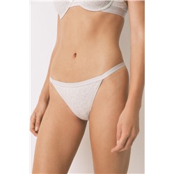 Tanga algodón rib gris
