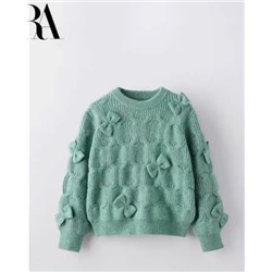 Вязаный свитер для девочек ЗАР*А