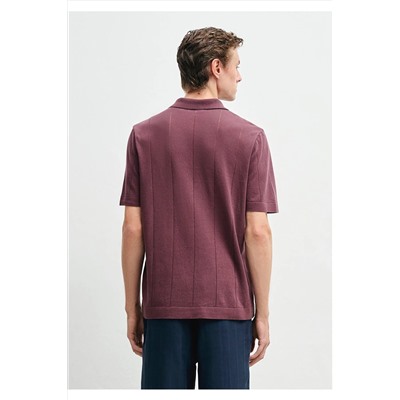 Mavi Kahverengi Triko Polo Regular Fit / Normal Kesim 0710369-70260