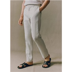 Мужские брюки из смесового французского льна, экспорт  Urba*n by Gem*o