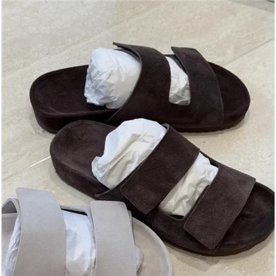 Новые повседневные замшевые тапочки Birkenstoc*k удобные (натуральная замша)