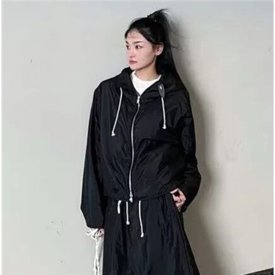 Женская ветрозащитная повседневная куртка с капюшоном
