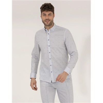 Pembe Slim Fit Uzun Kollu Gömlek