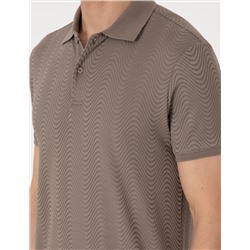 Koyu Vizon Slim Fit Polo Yaka Tişört