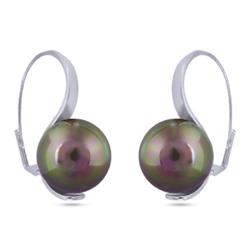 Серьги (Майорка 16мм шоколад; покрытие родий), Есть комплект