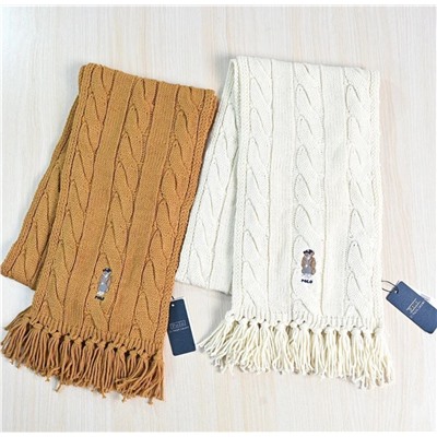 Классический вышитый шарф из смеси шерсти РАЛЬ*Ф Л