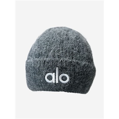 Теплая шапка унисекс с вышивкой логотипа бренда  AL*O