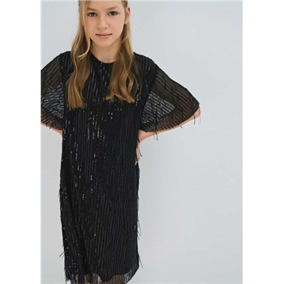 Нарядное детское платье с пайетками, ЭКСПОРТ ОСТИ*Н Цена на ЛАМОДА со скидкой 1750₽