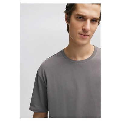 Mavi Stretch Gri Basic Tişört Loose Fit / Bol Rahat Kesim 0610136-80618