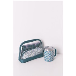 Taza térmica estampada verde
