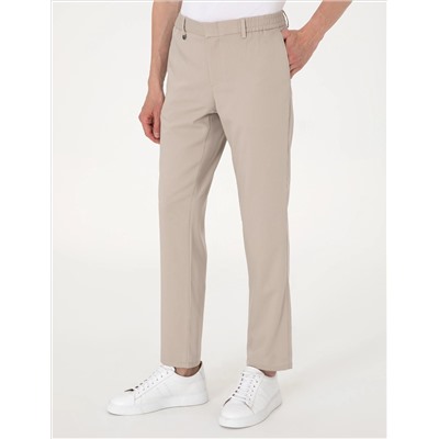 Bej Slim Fit Klasik Jogger Pantolon