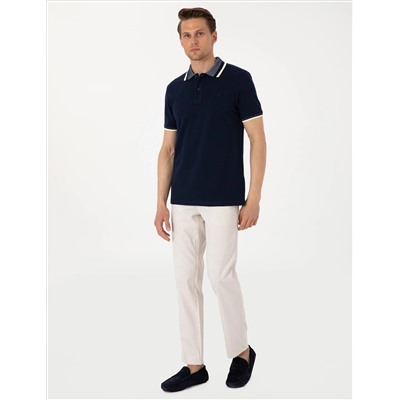 Lacivert Slim Fit Polo Yaka Tişört