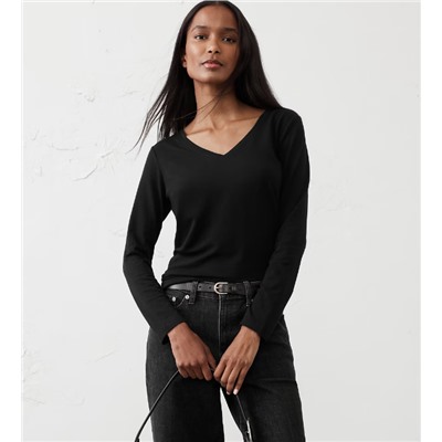 Timeless Long-Sleeve V-Neck T-Shirt