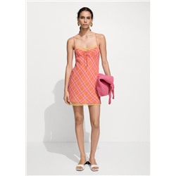 Vestido estampado combinado