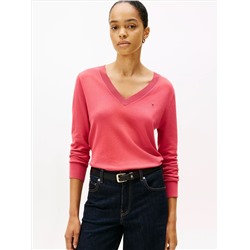 Viscose-Blend V-Neck Sweater
