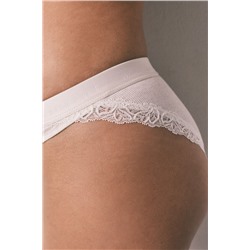 Braga clásica algodón canalé beige