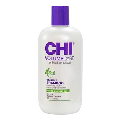 CHI VolumeCare Volumizing Shampoo, Increases Volume on Thin, Fine, or Flat Hair, Balances Moisture, Sulfate, Paraben, & Cruelty-Free, 12 Oz