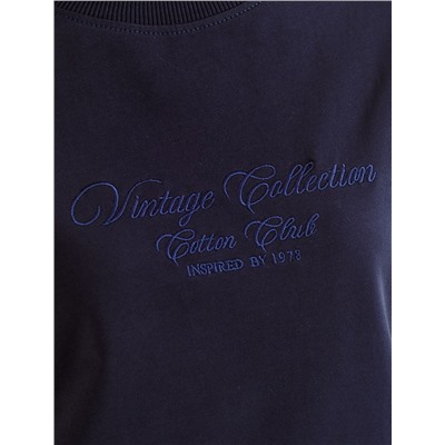 Футболка свободная с принтом из футера двухнитки с эластаном