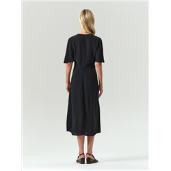 Платье миди из 100% вискозы в горох, PL1722/yanni