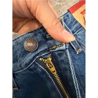 Классические женские прямые джинсы свободного кроя с высокой талией ЛЕВАЙ*С