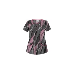 UA Floral Waterfall Black Scrub Top