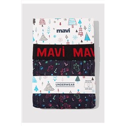 Mavi Yılbaşı Temalı Baskılı Lacivert Boxer 0911772-70490