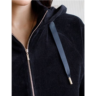 Худи из бархатистого велюра