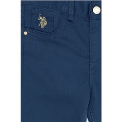 Kız Çocuk İndigo Kanvas Pantolon