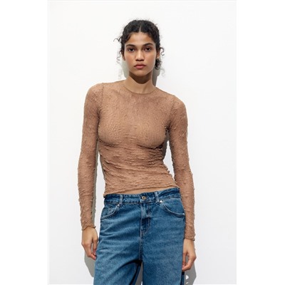 LACE LONG SLEEVE TOP