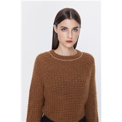 Jersey de mohair y lana Marrón