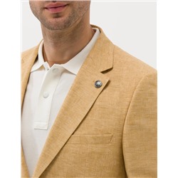 Sarı Ekstra Slim Fit Keten Karışımlı Blazer Ceket