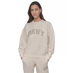 DKNY Sport Women's Rhinestone Logo Crewneck Top