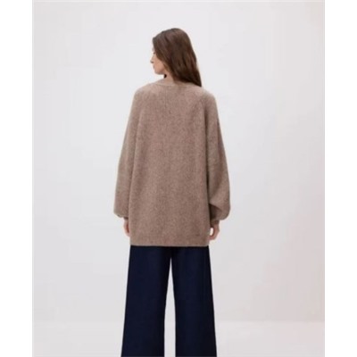 Женский мягкий шерстяной кардиган свободного покроя