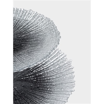 Подставка для пирожных, 21х28/26 см, 2 яруса, стекло/металл, серебристо-серая, Avila